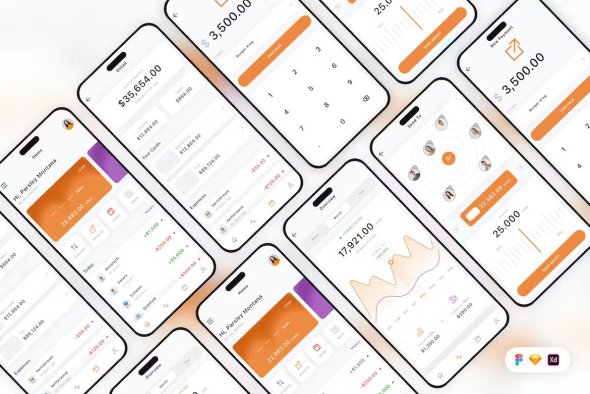Finance & Payment Mobile App UI Kit - 6MXLNNM