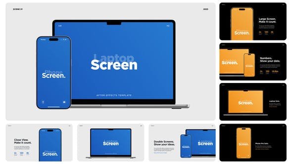 VideoHive - Laptop Air and Phone Pro Mockup Pack - 48491133