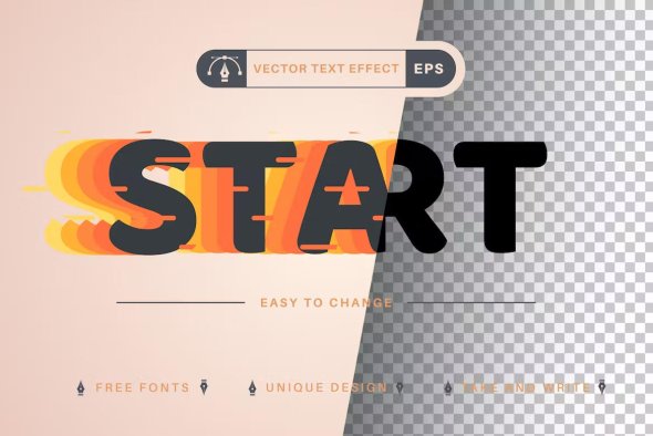 Start - Editable Text Effect Font Style - ZJEHKDW