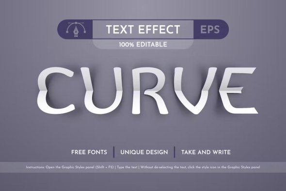 Bend Paper - Editable Text Effect Font Style - M2XG9VC
