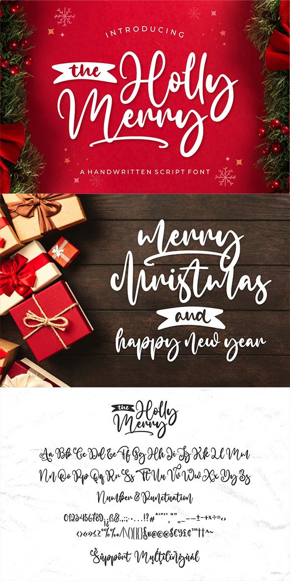 The Holly Merry Script Font - HTNH4DT