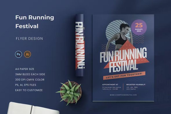 Fun Running Festival Flyer - 3MJW6GJ