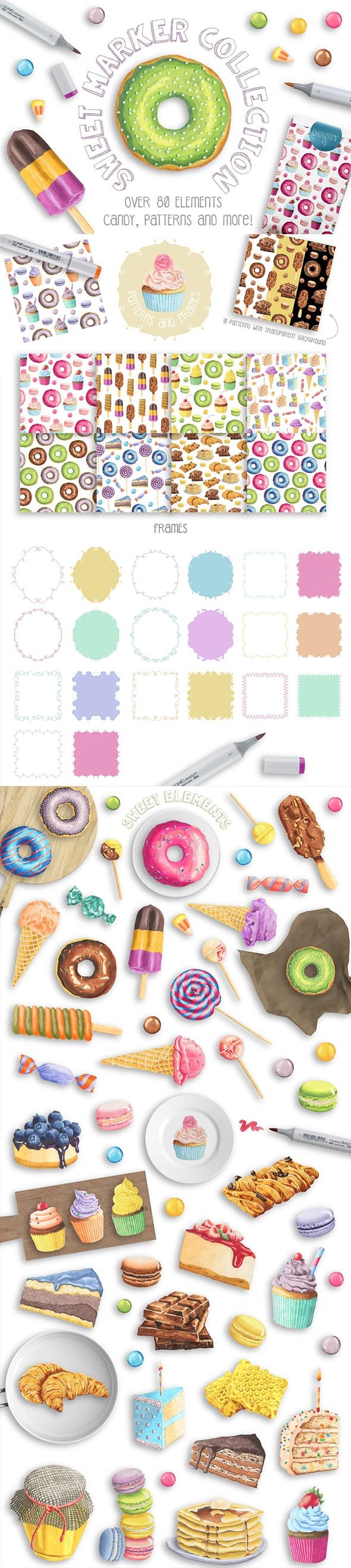 CreativeMarket - Sweet Marker Collection - 611182