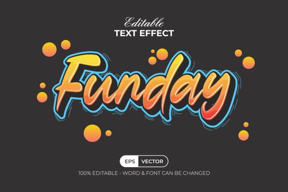 CreativeMarket - Funday Text Effect Sticker Style - 58618043