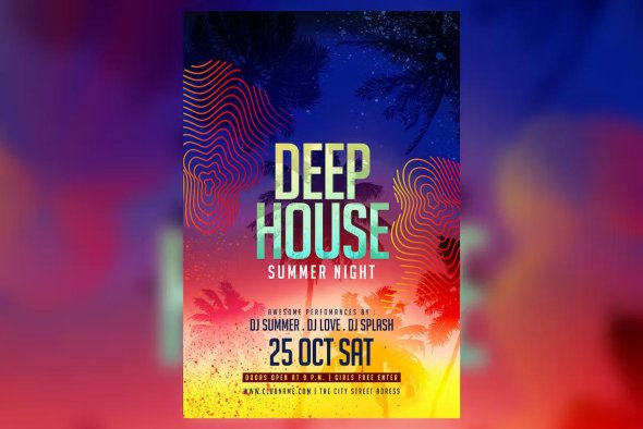 GraphicRiver - Deep House Summer Flyer - 22108314