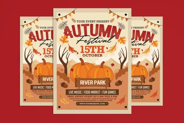 CreativeMarket - Autumn Fall Festival Flyer - 67019458