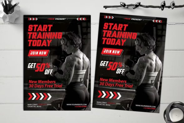 GraphicRiver - Gym Fitness Flyer Template - 48722144