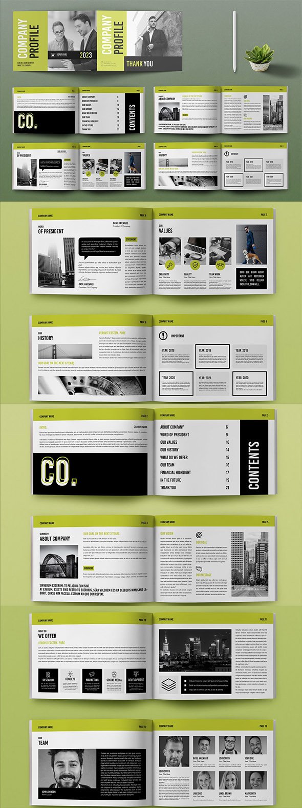 CreativeMarket - Modern Business Profile Design - 58622792