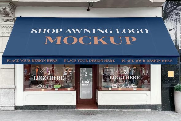 Shop Awning Logo Mockup - ML4EU5J