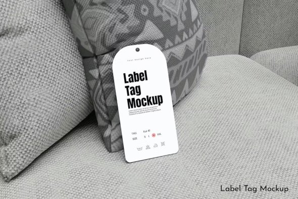 Label Tag Mockup - LT6UJ9N