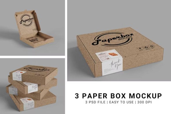 Paper Box Mock Up - 7UNYTSD