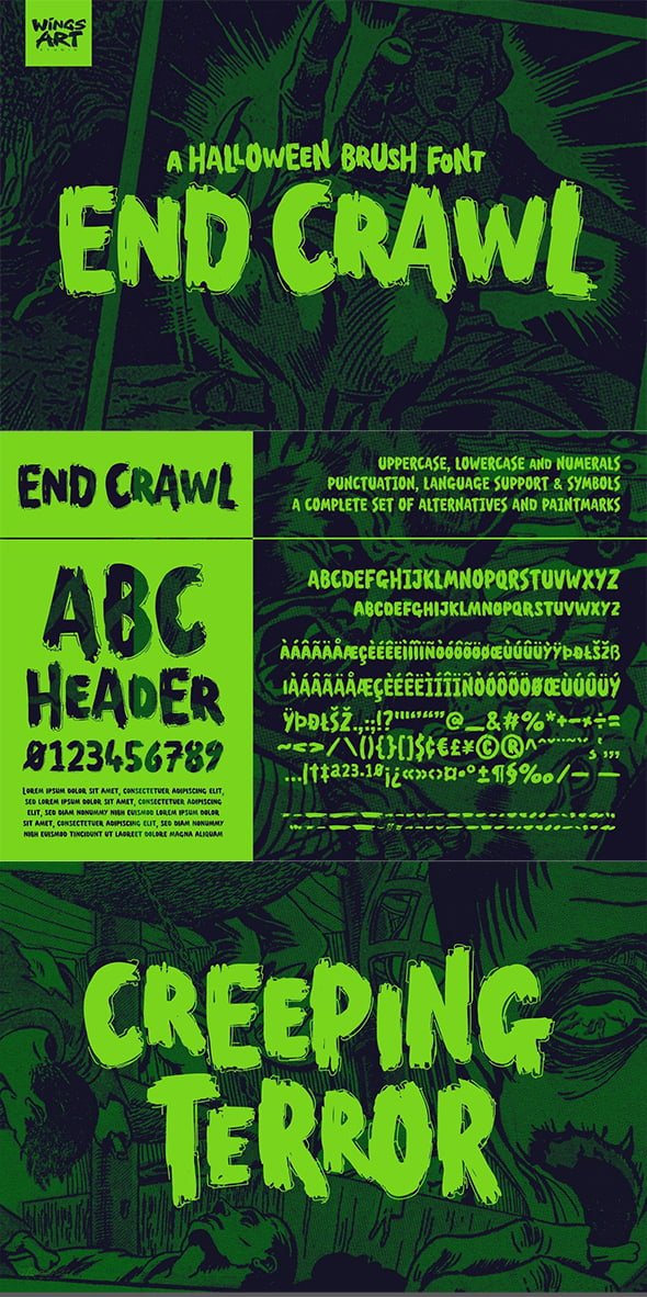 CreativeMarket - End Crawl - A Halloween Brush Font - 91525443