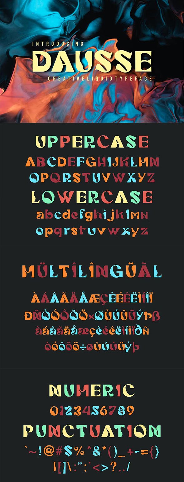 Dausse Creative Typeface - SGHFWLG