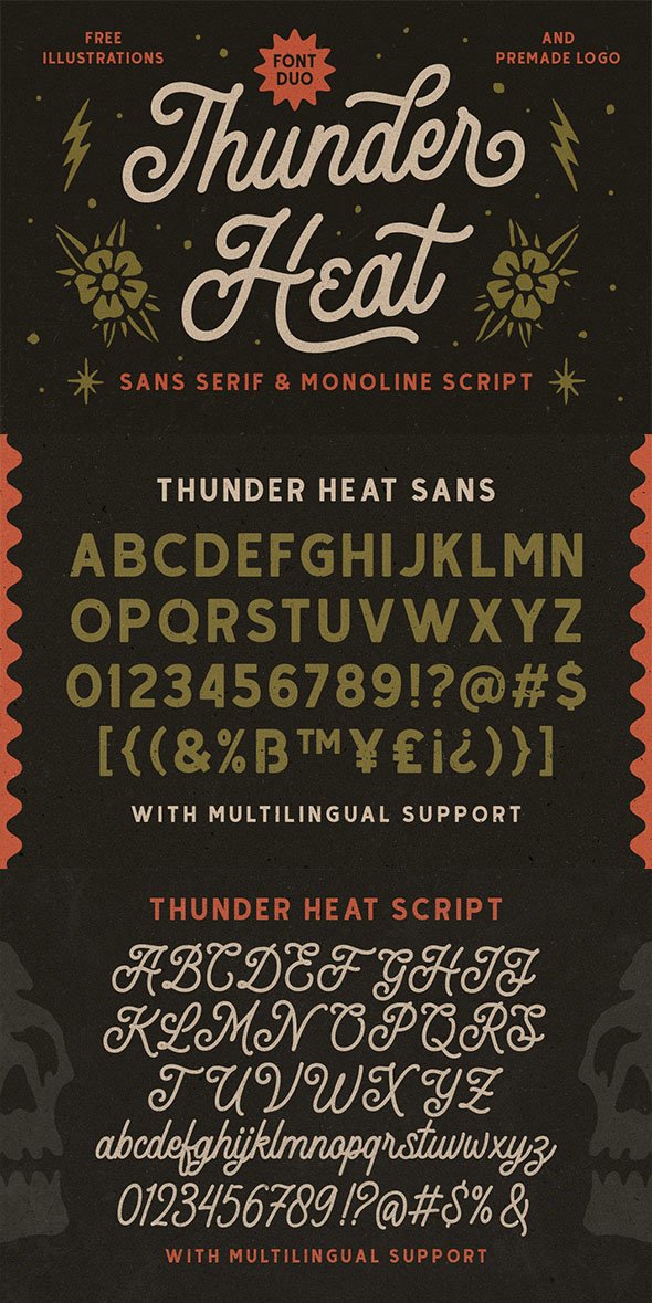 CreativeMarket - Thunder Heat - Monoline Sans Script - 91574382