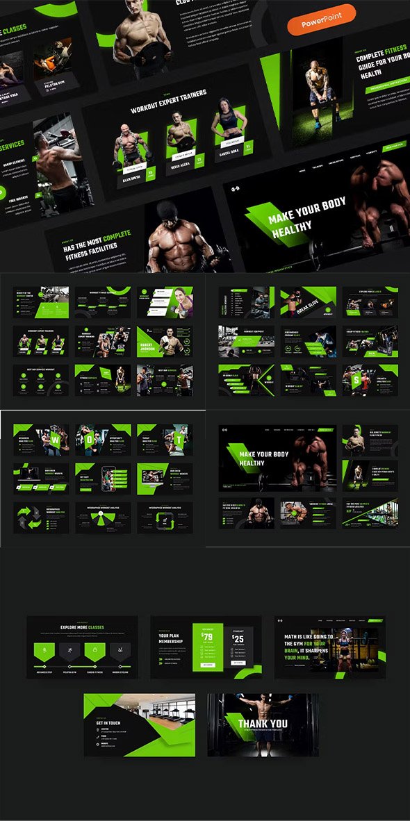 Workout - GYM Fitness & Sports PowerPoint