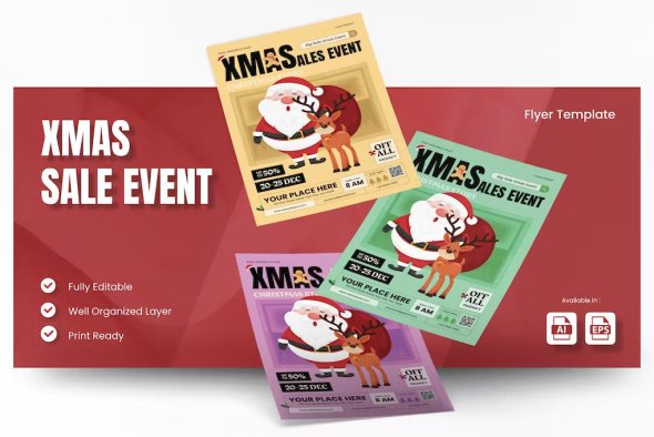 Special Sales XMAS Flyer Ai & EPS Template - PHM7KNE