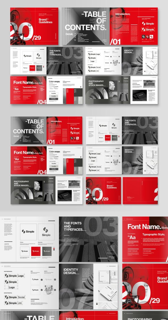 CreativeMarket - Brand Guidelines Brochure Template - 91594986