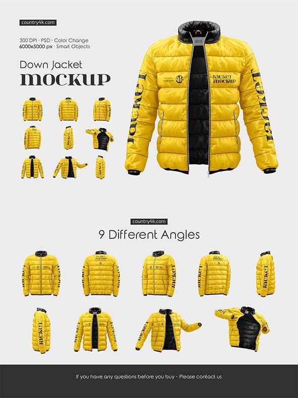 CreativeMarket - Down Jacket Mockup Set - 91596830