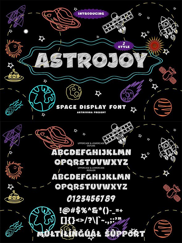 CreativeMarket - Astrojoy - Space Display Font - 91617545