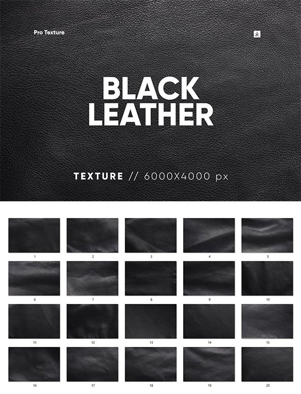 CreativeMarket - 20 Black Leather Textures HQ - 12788033