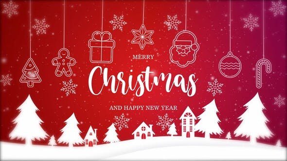 VideoHive - Merry Christmas And Happy New Year Intro 3 MOGRT - 49420399