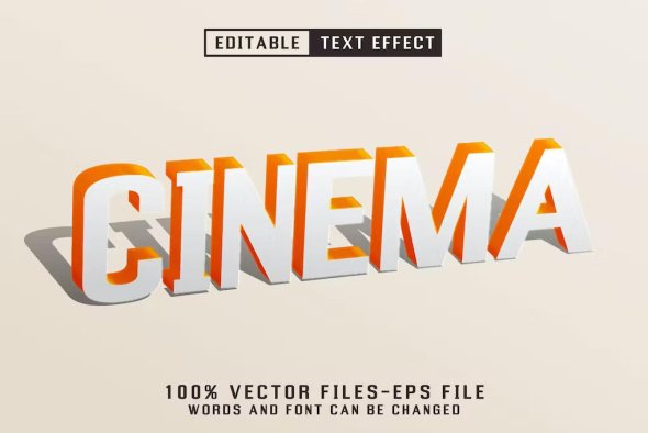Cinema Editable Text Effect - WKDKSBQ