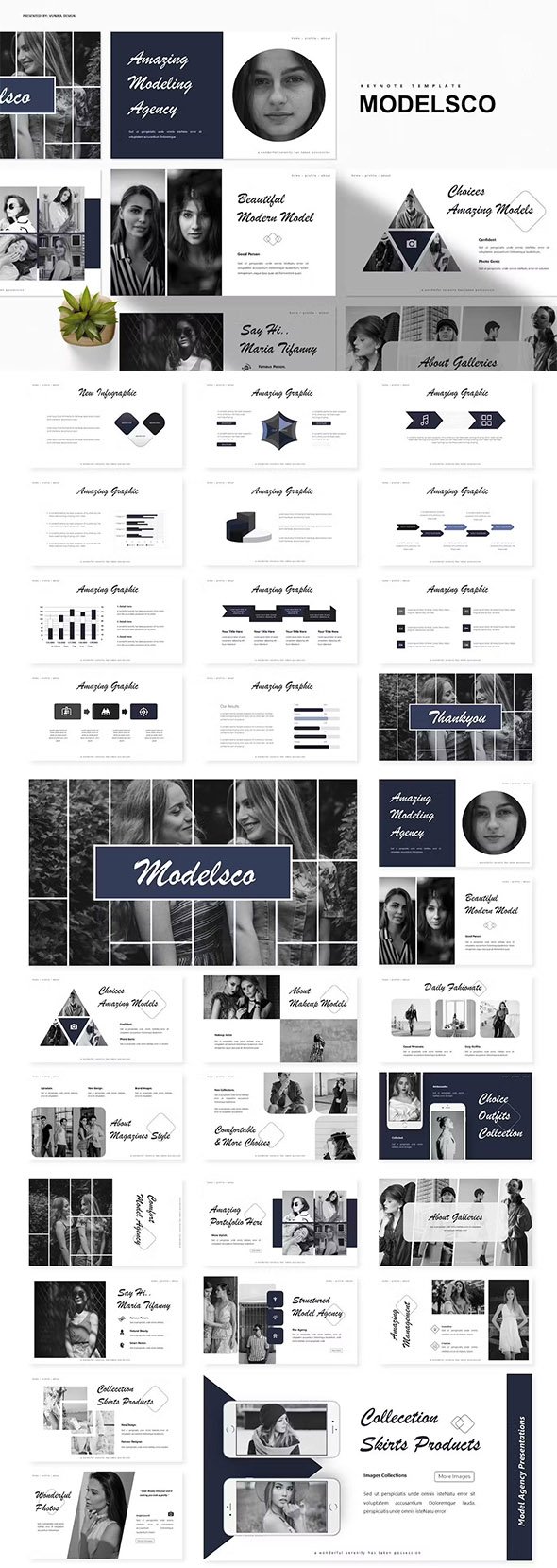 Modelsco | Powerpoint Keynote Google Slides