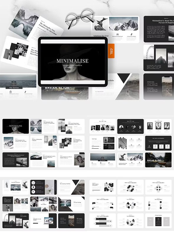Minimalise – Minimal Powerpoint Keynote Google Slides