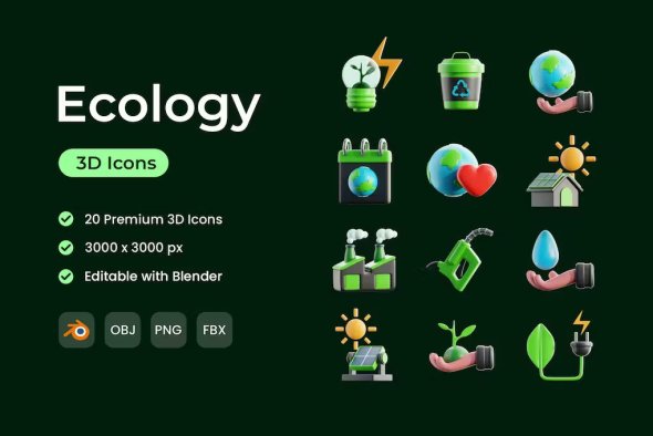 Ecology 3D Icon - T3L63N5