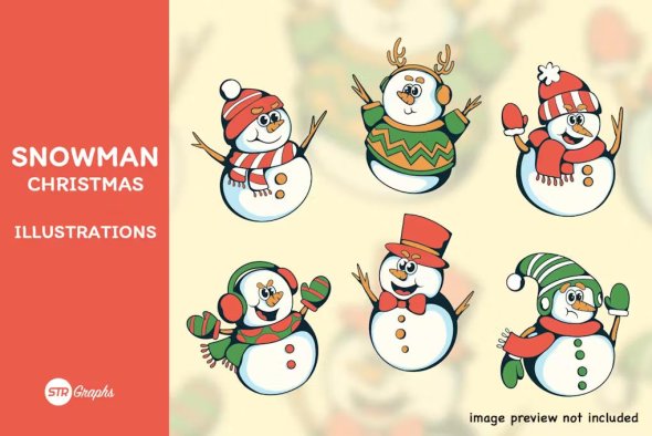 6 Snowman Christmas - Character Pack - FUBC7QK