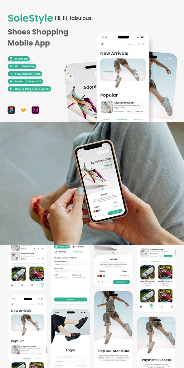 CreativeMarket - SoleStyle - Shoes Shopping Mobile Ap - 91674840