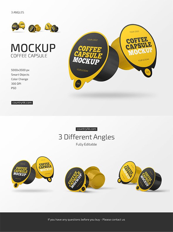 CreativeMarket - Coffee Capsule Mockup Set - 6236261