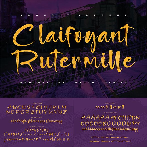 Claifoyant Rutermille Handwritten Brush Font - ZWMAHKX