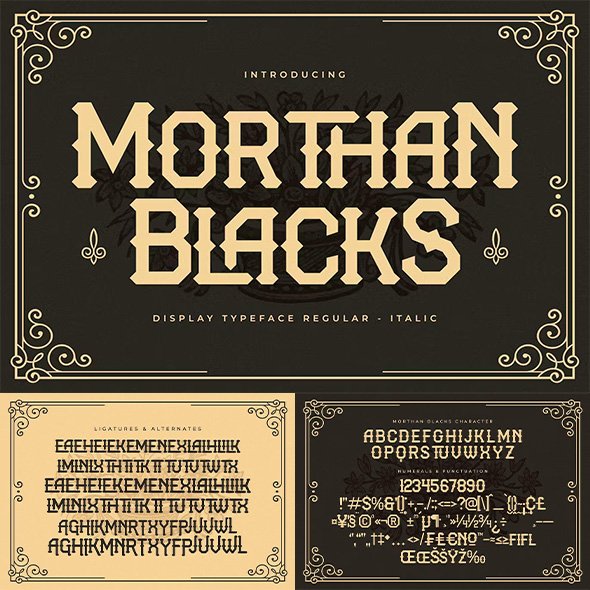 Morthan Blacks Display Typeface Font - C4JVWZC