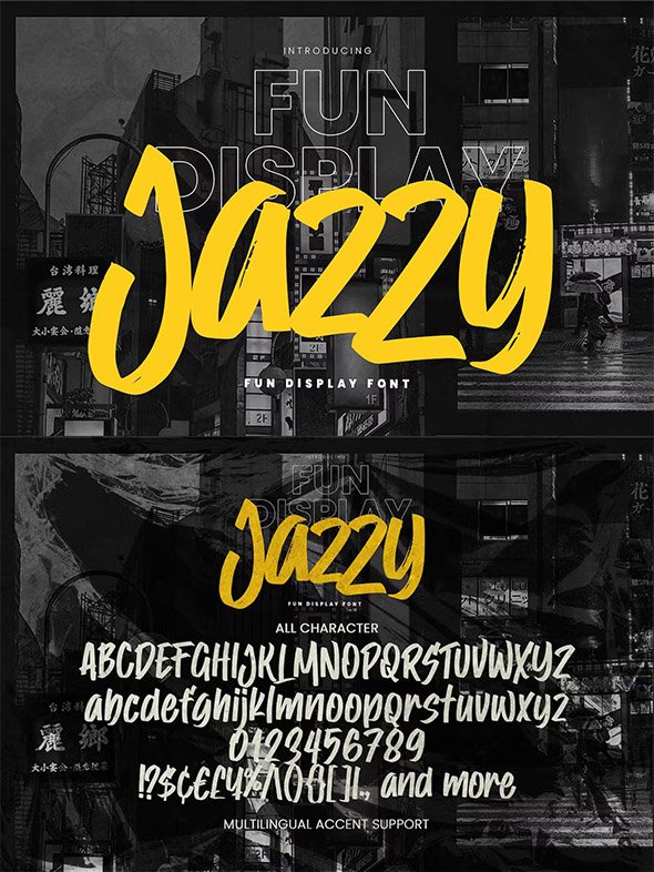 Jazzy - Fun Display Font - UMLPT7K