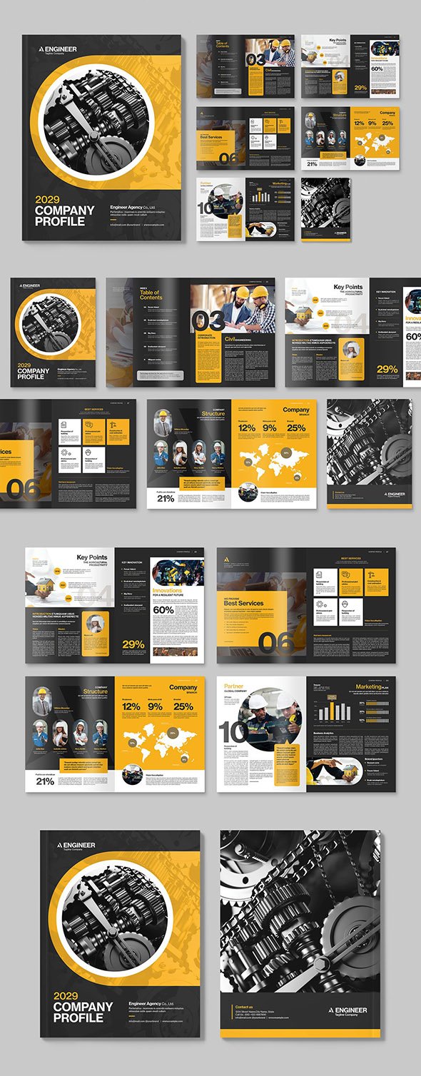 CreativeMarket - Company Profile Brochure Template - 91580721