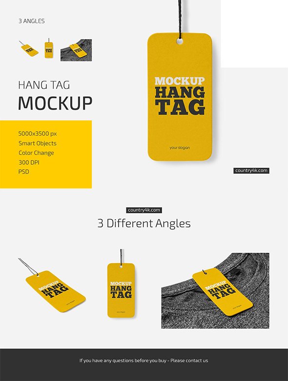 CreativeMarket - Hang Tag Mockup Set - 6033710