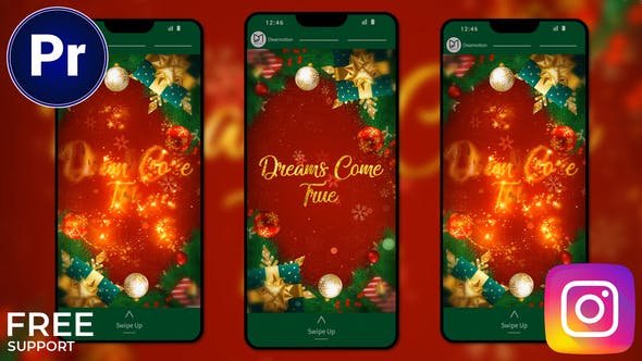 VideoHive - Christmas Wishes Instagram Stories || Xmas Stories MOGRT - 49839490