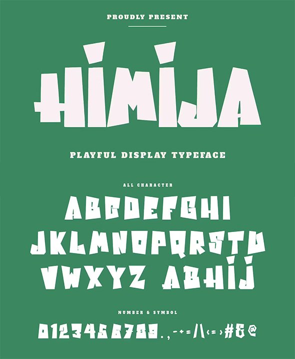 Himija Playful Display Typeface - QU45E7K