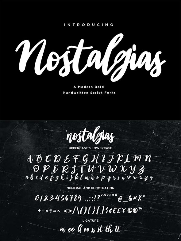 Nostalgias - Handwritten Script fonts - 3CP4ZCE