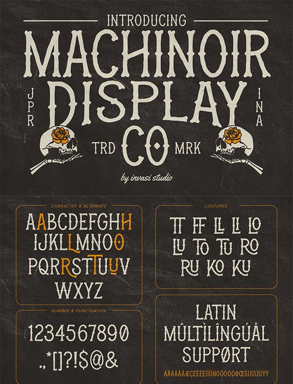 CreativeMarket - Machinoir - Vintage Display Font - 91895629