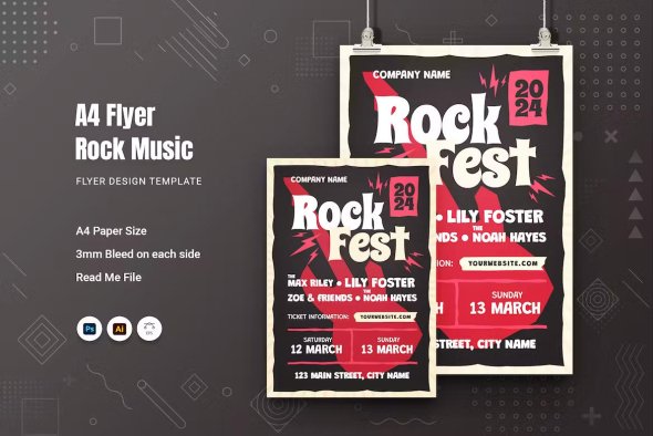 Rock Music Flyer - EDT7F6G