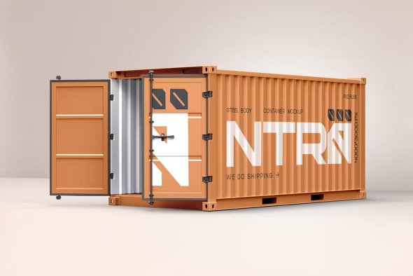 Logistic Shipment Large Cargo Container Mockup - 8S683FR