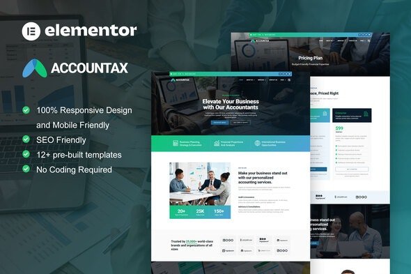 ThemeForest - Accountax v1.0.0 - Accounting Tax Firm Elementor Template Kit - 49853336