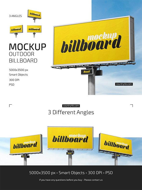 CreativeMarket - Outdoor Billboard Mockup Set - 5237569