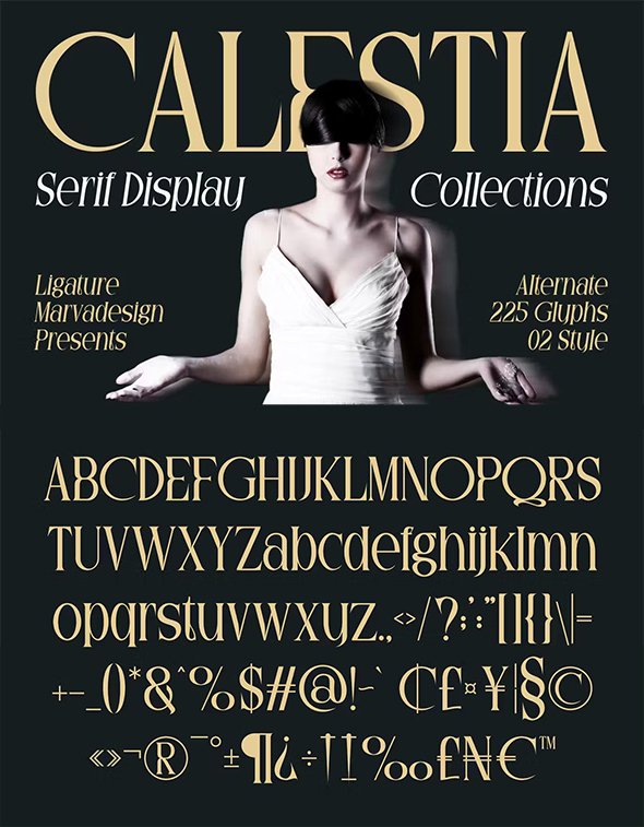 Calestia - A Display Condensed Serif Font - RXJEL57