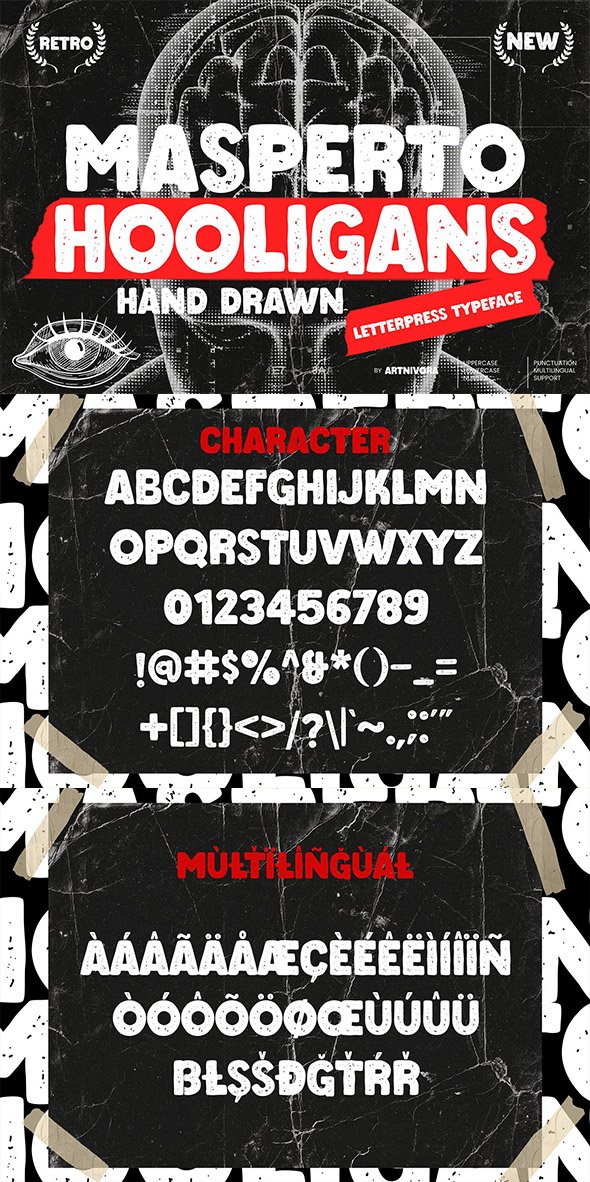 CreativeMarket - Maspertohooligans - Hand Drawn Font - 91953437
