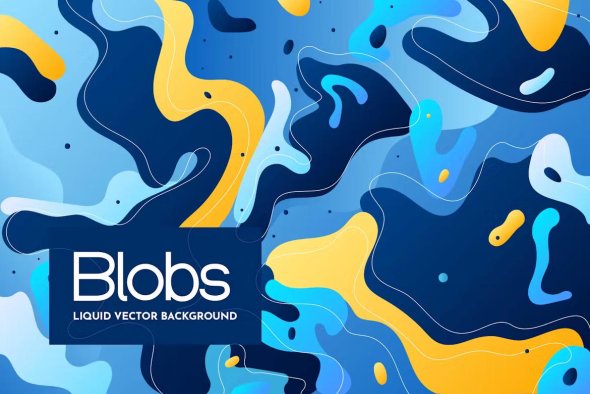 Colorful Blobs Vector Background - 7UVHSAU