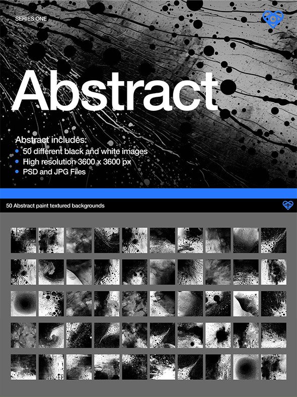 CreativeMarket - Abstract - 50 Black & White Textures - 91952578