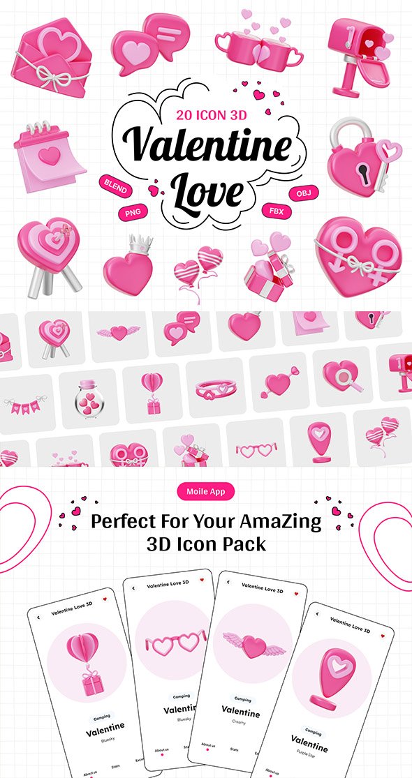 UI8 - Valentine Love 3D Icon